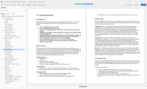 united country real estate franchise business plan 4
