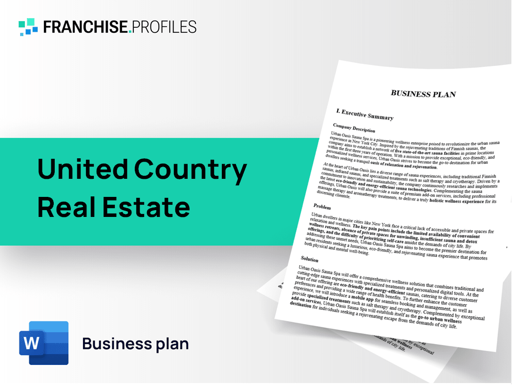 United Country Real Estate Franchise Business Plan Template