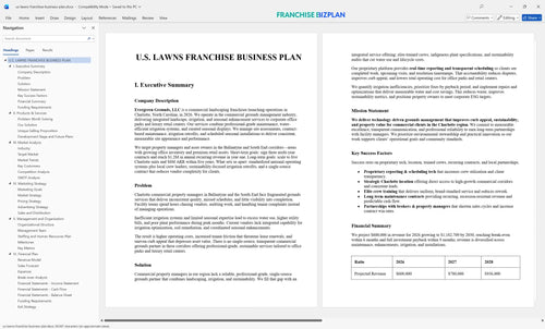 us lawns franchise business plan 1