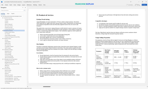 usa insulation franchise business plan 2