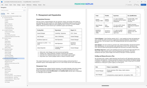 usa insulation franchise business plan 5