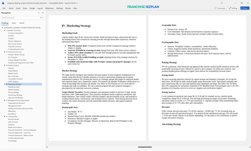 vanguard cleaning systems franchise business plan 4