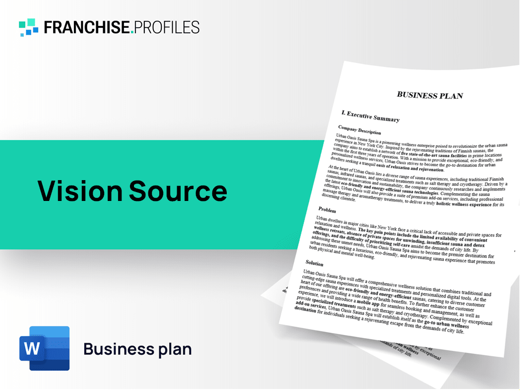 Vision Source Franchise Business Plan Template