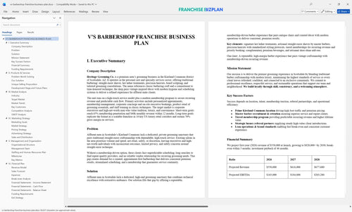 vs barbershop franchise business plan 1