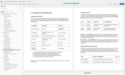 waba grill franchise business plan 5
