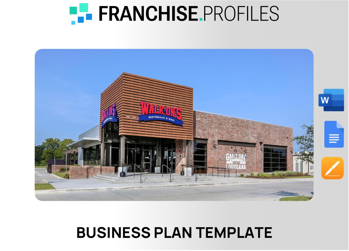 Walk-On's Bistreaux & Bar Franchise Business Plan Template