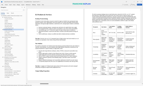 watermill express franchise business plan 2