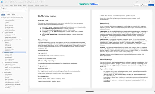 waxing the city franchise business plan 4