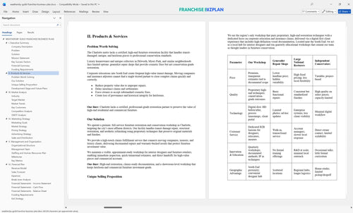 weathersby guild franchise business plan 2