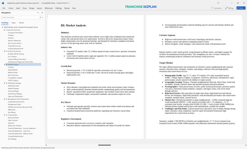 weathersby guild franchise business plan 3