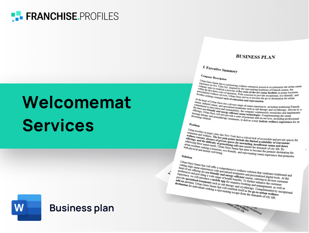 Welcomemat Services Franchise Business Plan Template