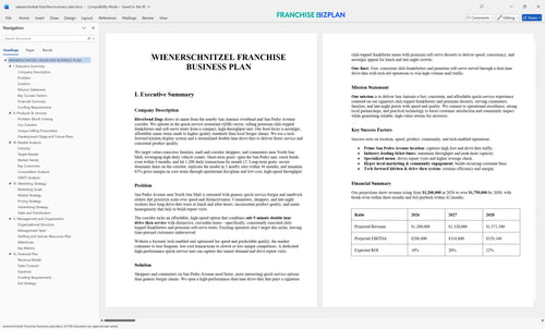 wienerschnitzel franchise business plan 1