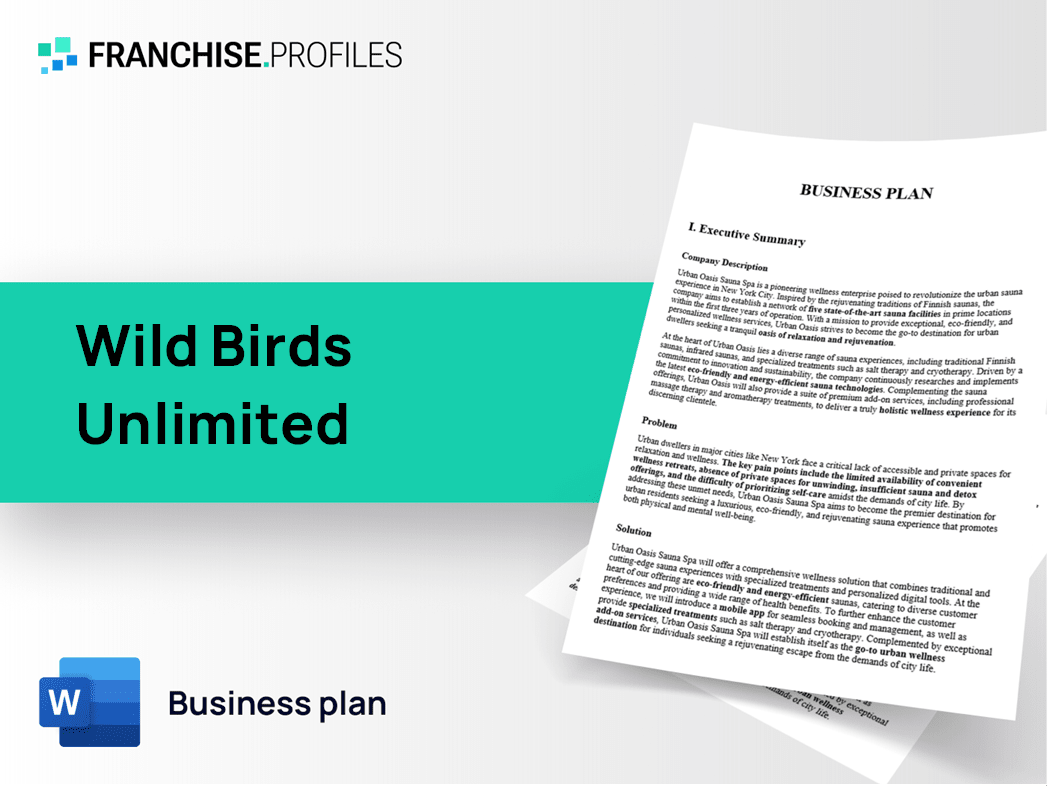 Wild Birds Unlimited Franchise Business Plan Template