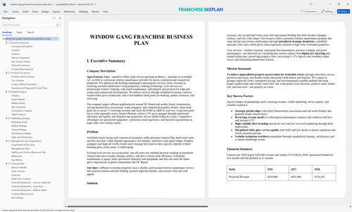 window gang franchise business plan 1
