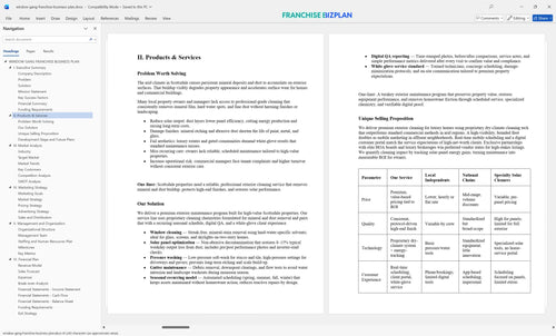 window gang franchise business plan 2
