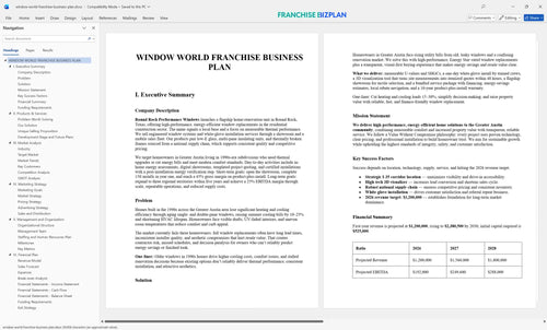 window world franchise business plan 1