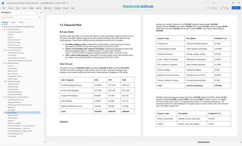 wine and design franchise business plan 6