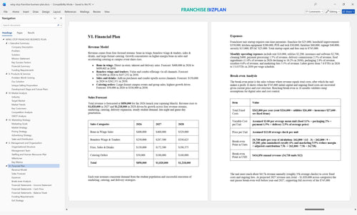 wing stop franchise business plan 6