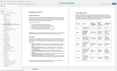 wings etc franchise business plan 2