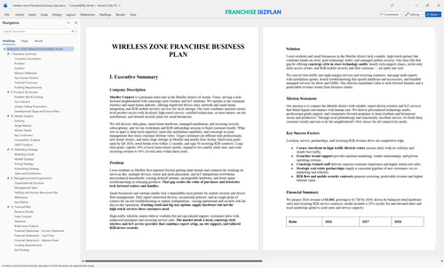 wireless zone franchise business plan 1