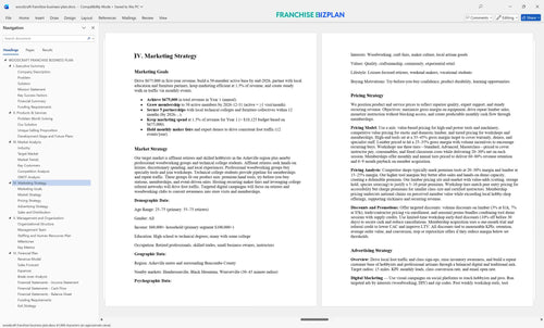 woodcraft franchise business plan 4