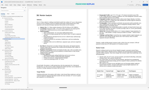 workout anytime franchise business plan 3