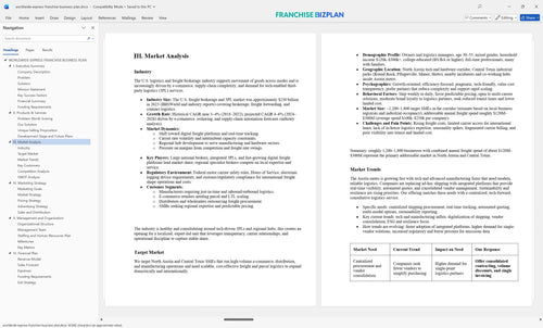 worldwide express franchise business plan 3
