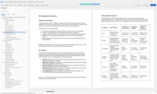 wow cafe wingery franchise business plan 2