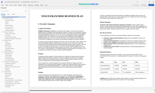 yesco franchise business plan 1