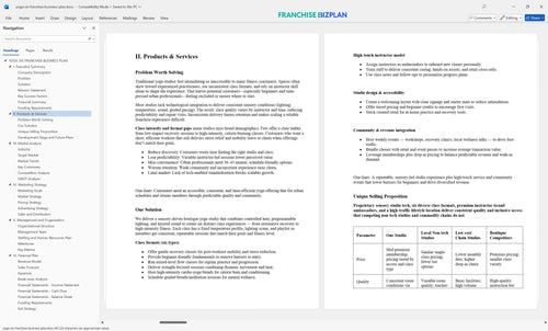 yoga six franchise business plan 2