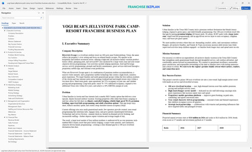 yogi bears jellystone park camp resort franchise business plan 1