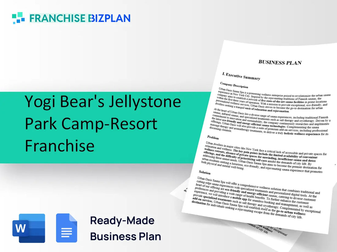 Yogi Bear's Jellystone Park Camp-Resort Franchise Business Plan 2026 Updated