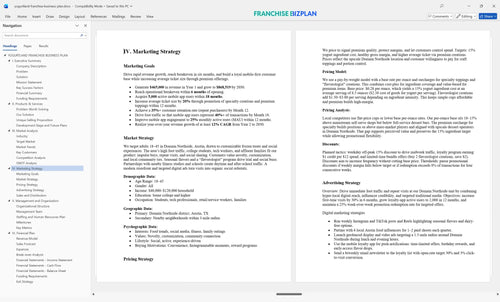 yogurtland franchise business plan 4