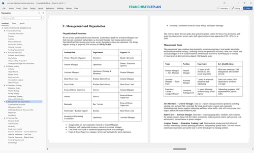 your pie franchise business plan 5