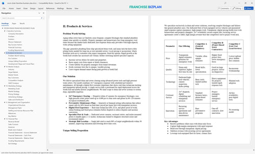 zoom drain franchise business plan 2